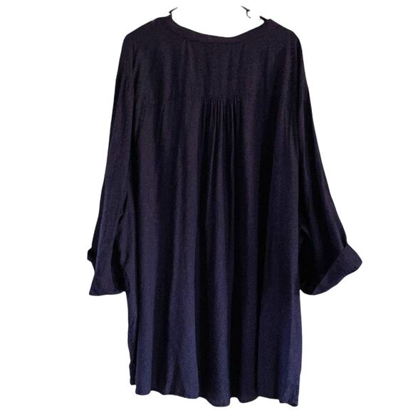 LIZ & Me CATHERINES Royal Purple Blouse with V Neck Design - Picture 4 of 7